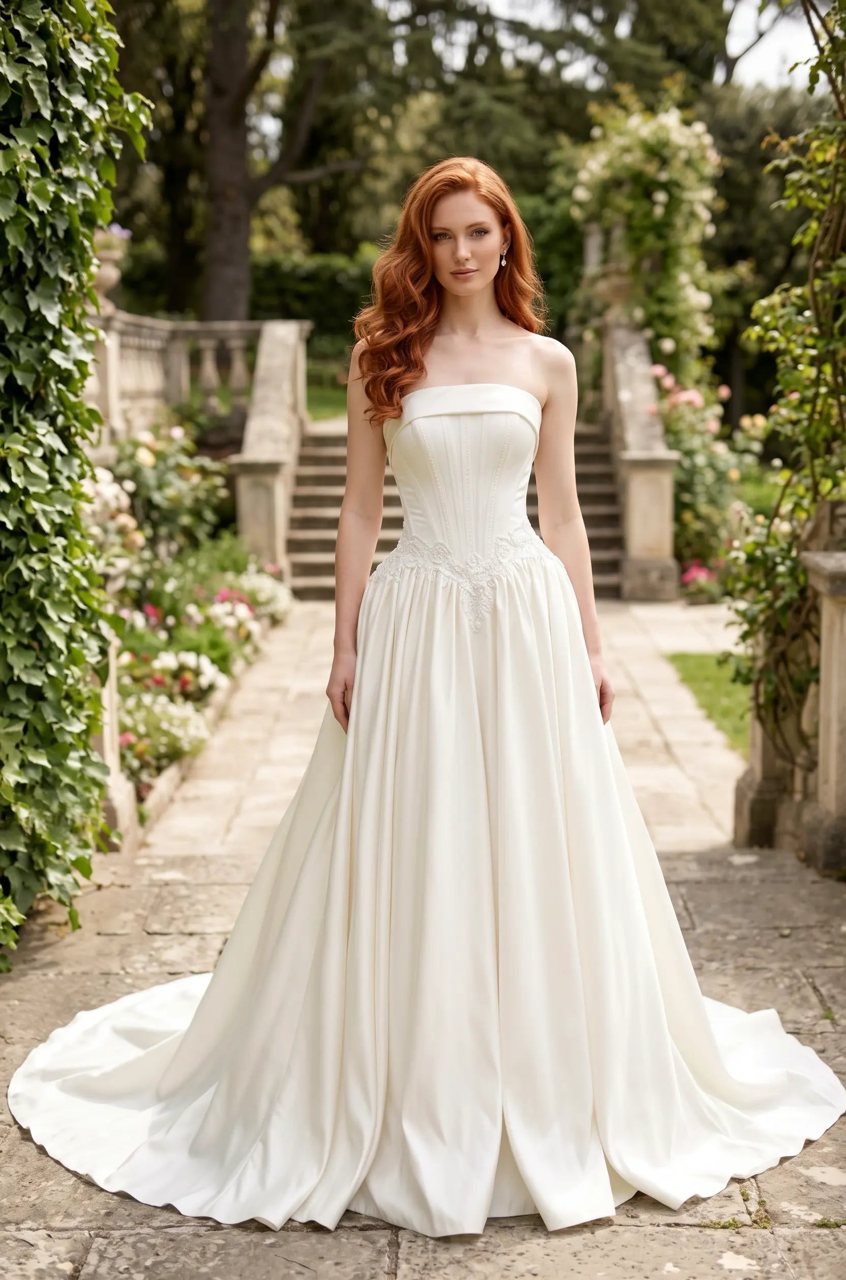 Timeless Strapless Corset Ballgown Wedding Dress | Bridal Collection TIA